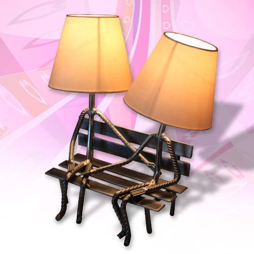 Лампа "Парочка на лавочке"